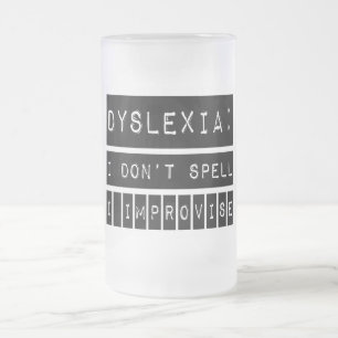 Dyslexie: Ik speel niet - ik verbeter - dyslexisch Matglas Bierpul