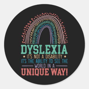 Dyslexie is geen handicap Dyslexie Ronde Sticker