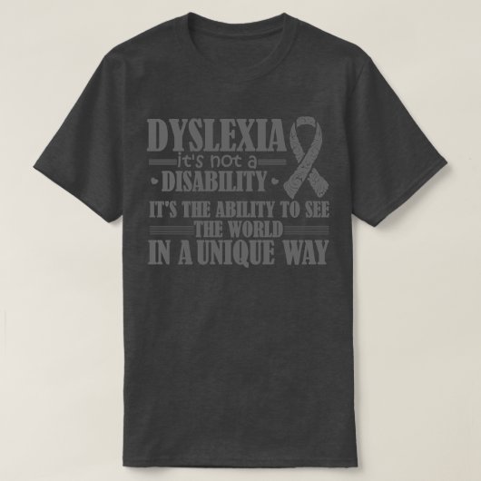 Dyslexie is geen handicap, maar wel de mogelijkhei t-shirt (Design voorkant)