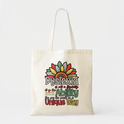 Dyslexie is niet gehandicapt Dyslexie bewustzijn S Tote Bag (Voorkant)