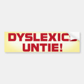 Dyslexie Koppel de bumpersticker los (Voorkant)