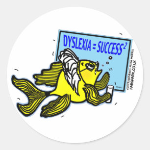 Dyslexie Leervis ~ Dyslexie Ronde Sticker