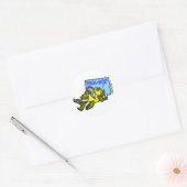 Dyslexie Leervis ~ Dyslexie succesvol Ronde Sticker (Envelop)