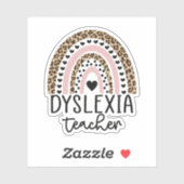 Dyslexie leraar dyslexie Bewustmaaltijd Sticker (Vel)
