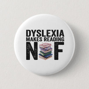 Dyslexie maakt het lezen van de nuf funny Tough Re Ronde Button 5,7 Cm