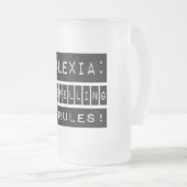 Dyslexie: Mijn spelregels! Dyslectisch Matglas Bierpul (Voorkant rechts)