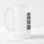 Dyslexie: Mijn spelregels! Dyslectisch Matglas Bierpul (Links)