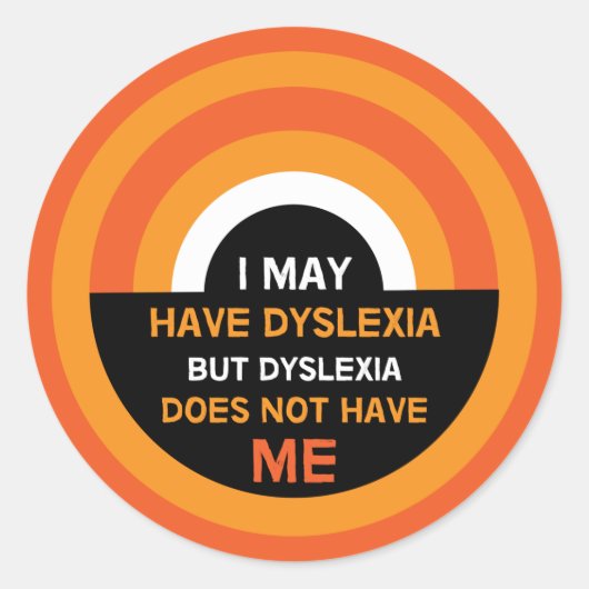 Dyslexie | Steun | Mok Dyslexische Gifts Ronde Sticker (Voorkant)