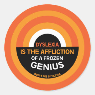Dyslexie   Steun   Mok Dyslexische Gifts Ronde Sticker
