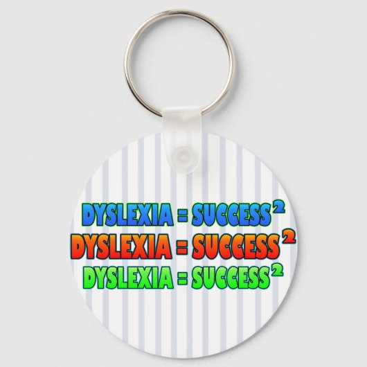 Dyslexie = Succes2 funky logo Sleutelhanger (Voorkant)
