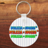 Dyslexie = Succes2 funky logo Sleutelhanger (Voorkant)