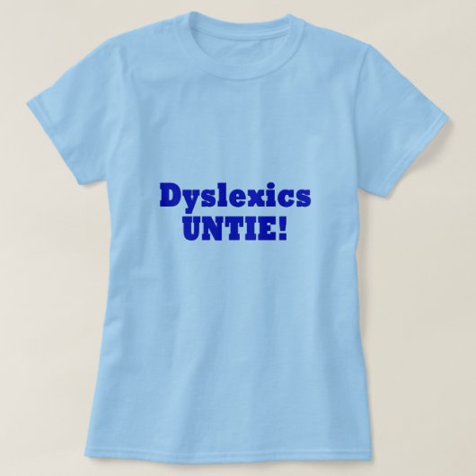 Dyslexie T-shirt (Design voorkant)