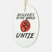 Dyslexie van de wereld Leven grappig Dyslexie Gift Keramisch Ornament (Links)