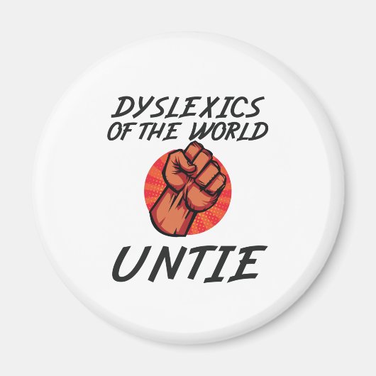 Dyslexie van de wereld Leven grappig Dyslexie Gift Magneet (Voorkant)