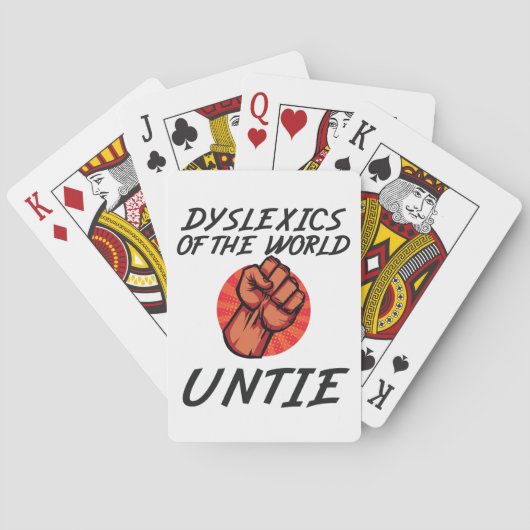 Dyslexie van de wereld Leven grappig Dyslexie Gift Pokerkaarten (Achterkant)