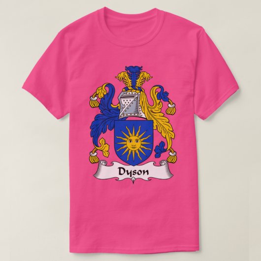Dyson Coat of Arms Family Crest T-shirt (Design voorkant)