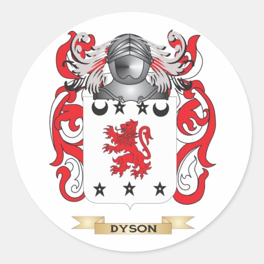 Dyson wapenschild ronde sticker (Voorkant)