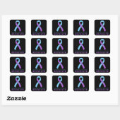 Dyspraxia Advocate Black Square Sticker (Vel)