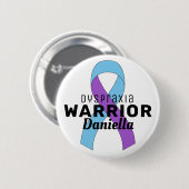 Dyspraxia Lint Witte Knop Ronde Button 5,7 Cm (Voorkant /achterkant)