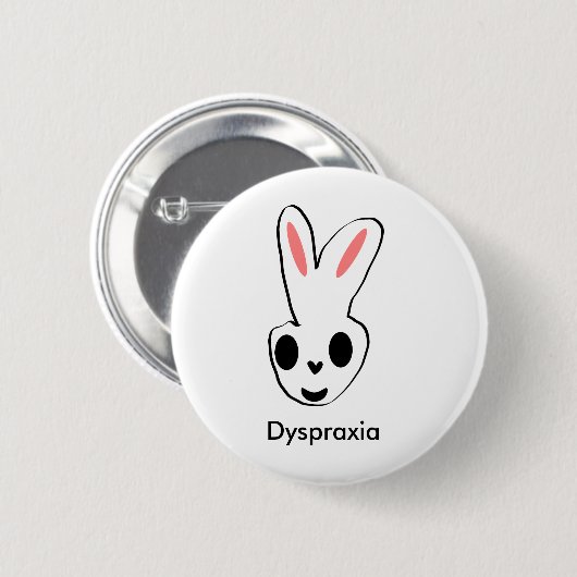 Dyspraxia Ronde Button 5,7 Cm (Voorkant /achterkant)