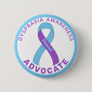 Dyspraxie Bewustheid Advocate Lint-witte Button