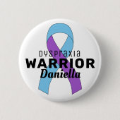 Dyspraxie Witte Button (Voorkant)