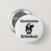 Dystonia Stinks Skunk Awareness Design Ronde Button 5,7 Cm (Voorkant /achterkant)
