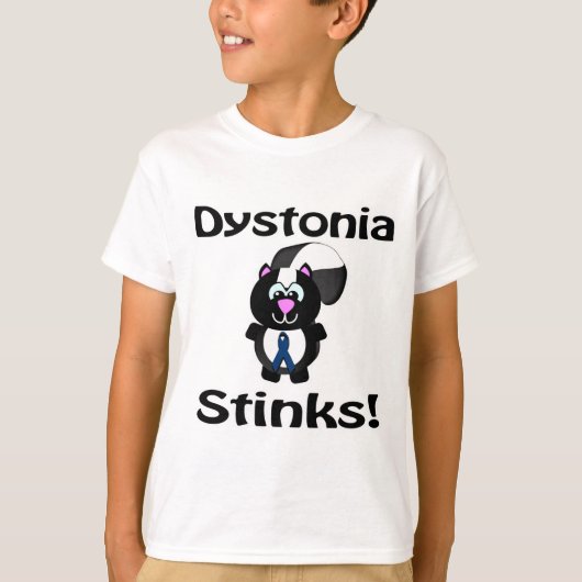 Dystonia Stinks Skunk Awareness Design T-shirt (Voorkant)