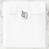 Dystonie Bewustmakingscadeaus voor lintondersteuni Ronde Sticker (Tas)