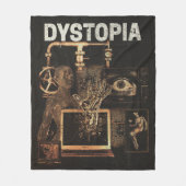 Dystopia - Techno-Dystopian Streetwear Design Fleece Deken (Voorkant)