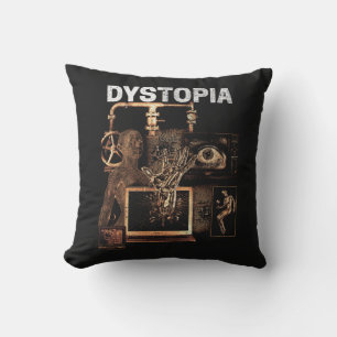 Dystopia - Techno-Dystopian Streetwear Design Kussen