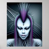 Dystopian Alien Menselijke Hybride Etherale Ai Art Poster (Voorkant)
