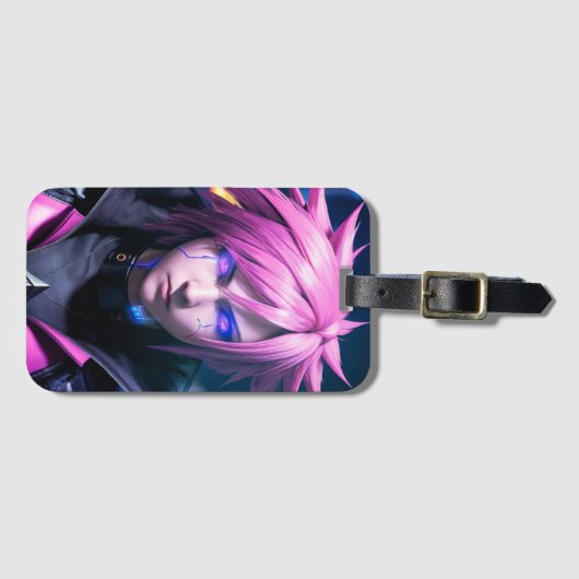 Dystopian Cyberpunk Sci-Fi Future Street Punk 01 D Bagagelabel (Voorkant (horizontaal))