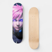Dystopian Cyberpunk Sci-Fi Future Street Punk 01 Persoonlijk Skateboard (Voorkant)