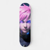 Dystopian Cyberpunk Sci-Fi Future Street Punk 01 Persoonlijk Skateboard (Voorkant)