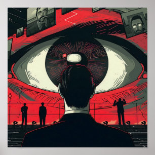 Dystopian Eye kijken naar een Man Poster