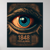 Dystopian grote broer kijkt naar je poster (Voorkant)