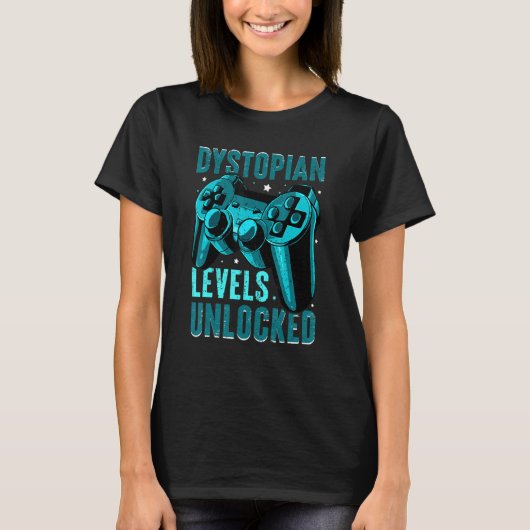 DYSTOPIAN LEVELS ONLOCKED, Video Gaming, Formidabl T-shirt (Voorkant)