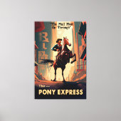 Dystopian Pony Express Rider 2057? Canvas Afdruk (Voorkant)