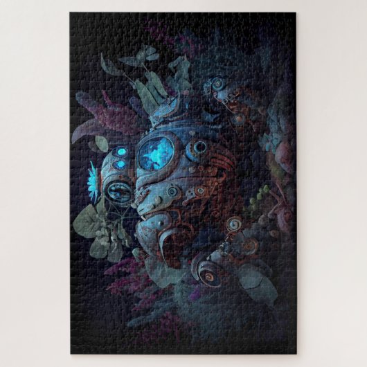 Dystopian Robot & Planten Legpuzzel (Verticaal)