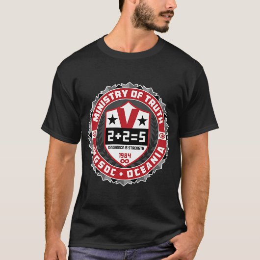 Dystopian Truth Think Political Big Brother i: T-shirt (Voorkant)