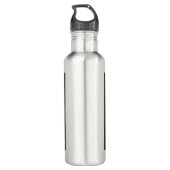 Dystopian Vrouw in Rainbow Mohawk Abstract Modern Waterfles (Achterkant)