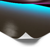 Dystopian Vrouw met Rainbow Mohawk Ai Art Perfect Poster (Hoek)