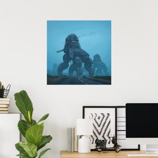 Dystopian War Machine Simon Stalenhag Poster (Thuiskantoor)