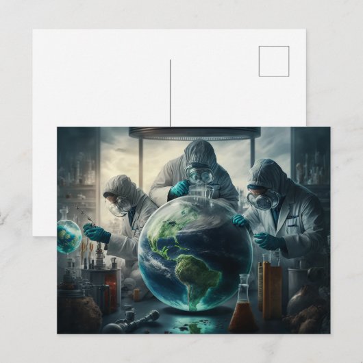 Dystopian World Experiment - Concept Art - Fantasy Briefkaart (Voorkant / Achterkant)