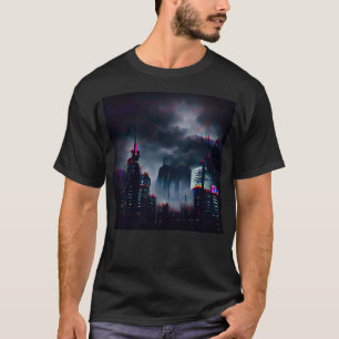 Dystopie van de realiteit Digitale kunst gemaakt d T-shirt