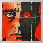Dystopisch robotisch oog poster (Voorkant)