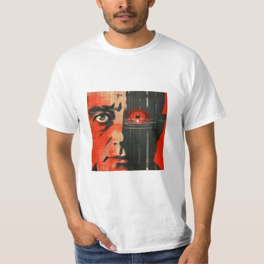 Dystopisch robotisch oog t-shirt (Voorkant)