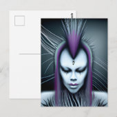 Dystopische Alien Menselijke Hybride Etherische Ai Briefkaart (Voorkant / Achterkant)