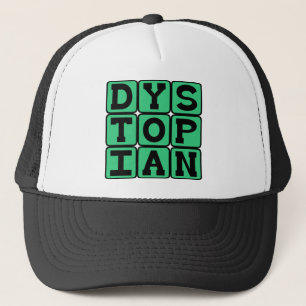 Dystopische, ellendige samenleving trucker pet